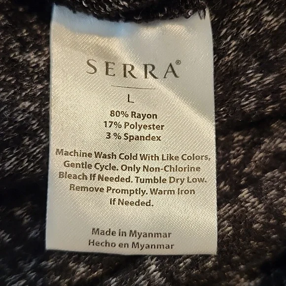 Serra Black Gray Specked Jumpsuit L Large - Picture 6 of 6